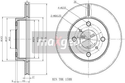 192327 MAXGEAR Тормозной диск