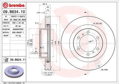 BS8983 BRECO Тормозной диск