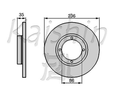 CBR001 KAISHIN Тормозной диск