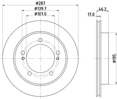 8DD355104771 HELLA PAGID Тормозной диск