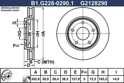 B1G22802901 GALFER Тормозной диск