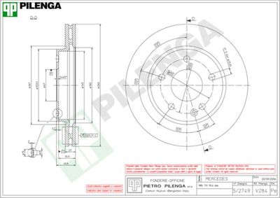 V284 PILENGA Тормозной диск