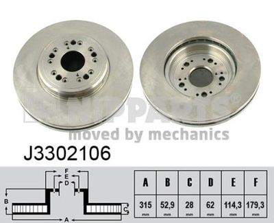 J3302106 NIPPARTS Тормозной диск