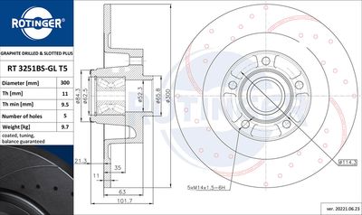 RT3251BSGLT5 ROTINGER Тормозной диск