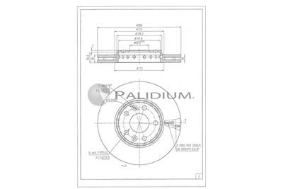 P330253 ASHUKI by Palidium Тормозной диск