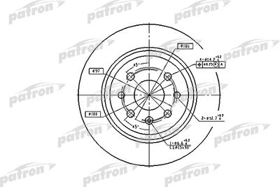 PBD2772 PATRON Тормозной диск