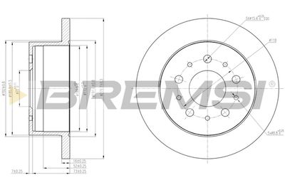 CD7653S BREMSI Тормозной диск