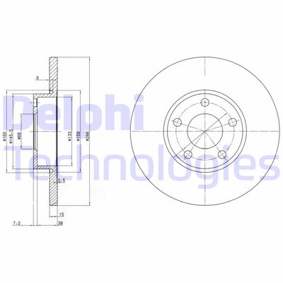 BG2749 DELPHI Тормозной диск