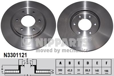 N3301121 NIPPARTS Тормозной диск