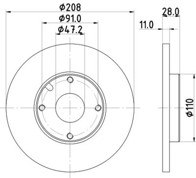 MDC633 MINTEX Тормозной диск