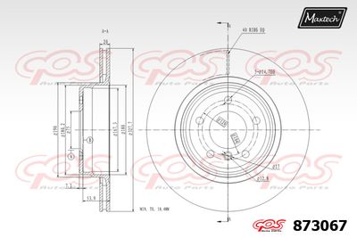 873067 MAXTECH Тормозной диск