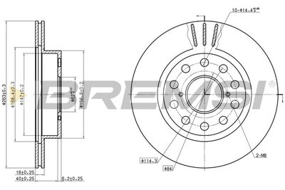 CD6506V BREMSI Тормозной диск