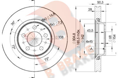 78RBD24045 R BRAKE Тормозной диск