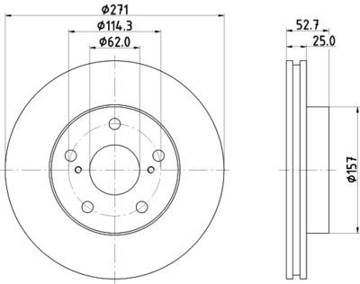 MDC905 MINTEX Тормозной диск