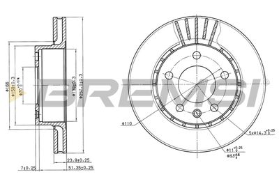 CD6188V BREMSI Тормозной диск