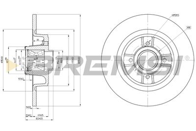 CD7656S BREMSI Тормозной диск