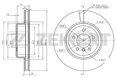 BS6303 ZEKKERT Тормозной диск