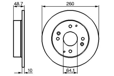 0986478172 BOSCH Тормозной диск