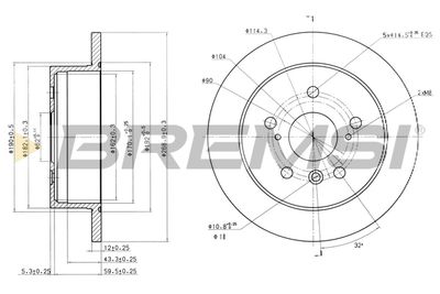 CD7598S BREMSI Тормозной диск