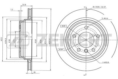 BS5210 ZEKKERT Тормозной диск