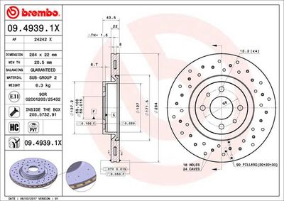 0949391X BREMBO Тормозной диск