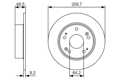 0986479T81 BOSCH Тормозной диск