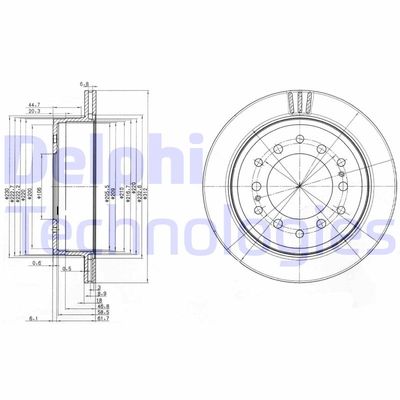 BG3557 DELPHI Тормозной диск