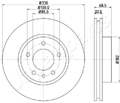 DI0957 JAPANPARTS Тормозной диск