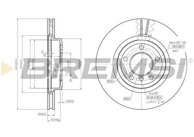 CD7174V BREMSI Тормозной диск