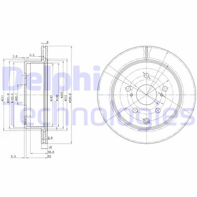 BG3166 DELPHI Тормозной диск