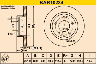 BAR10234 BARUM Тормозной диск