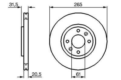 0986478279 BOSCH Тормозной диск