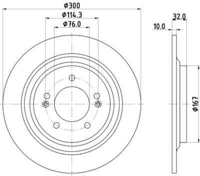 8DD355134291 HELLA Тормозной диск