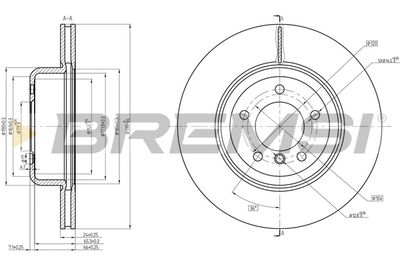 CD8617V BREMSI Тормозной диск