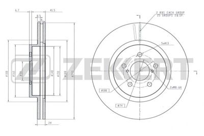 BS6421 ZEKKERT Тормозной диск