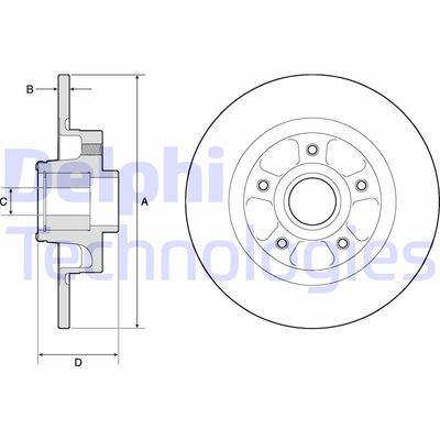 BG9132RSC DELPHI Тормозной диск