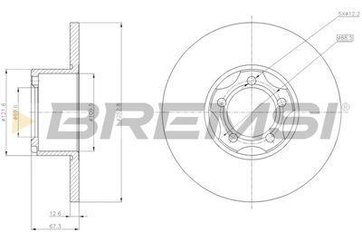 CD6271S BREMSI Тормозной диск