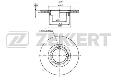 BS5310 ZEKKERT Тормозной диск