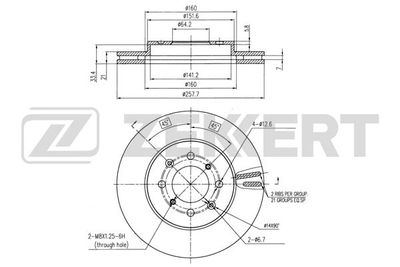 BS5377 ZEKKERT Тормозной диск