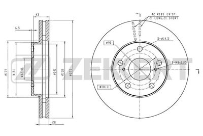 BS5142 ZEKKERT Тормозной диск