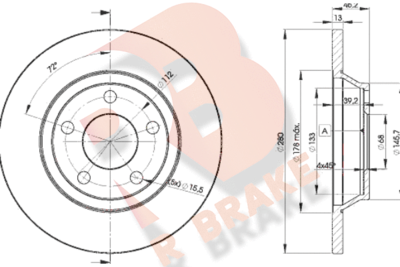 78RBD24064 R BRAKE Тормозной диск