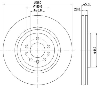 8DD355132761 HELLA PAGID Тормозной диск