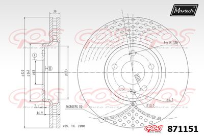 871151 MAXTECH Тормозной диск