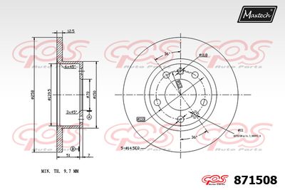 871508 MAXTECH Тормозной диск