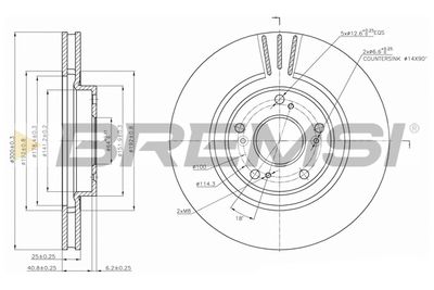 CD7266V BREMSI Тормозной диск