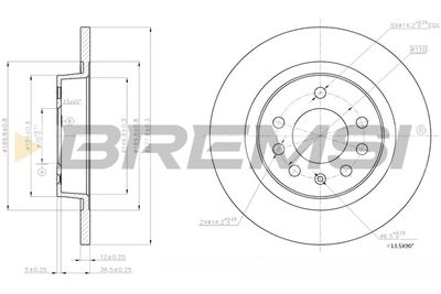 CD7943S BREMSI Тормозной диск