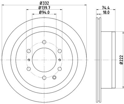 8DD355119091 HELLA Тормозной диск