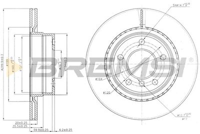 CD7549V BREMSI Тормозной диск