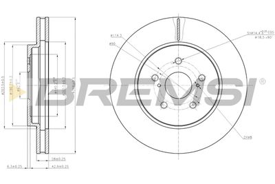 CD7544V BREMSI Тормозной диск