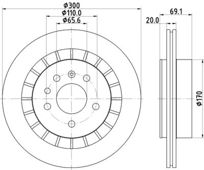 8DD355114381 HELLA PAGID Тормозной диск